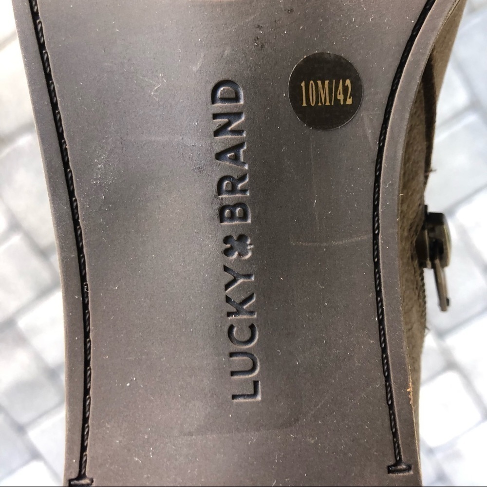 NWT Lucky Brand Pincah2 Studded Block Heel Booties in Gray size 10 - Picture 15 of 16